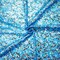 Turquoise-Gold Polyester Sequined Tulle Mesh Fabric By the Yard